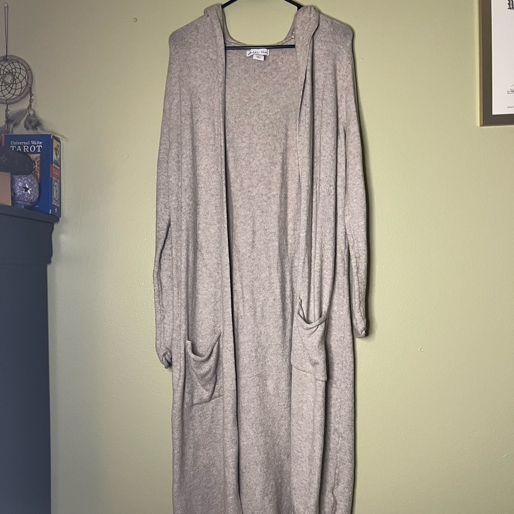 Long tan cardigan